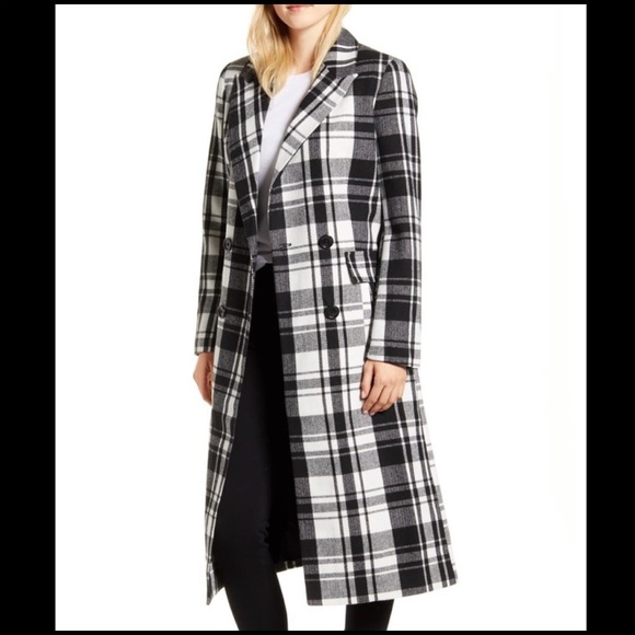 Halogen Jackets & Blazers - NWT Halogen | Checkered Long Trench Coat